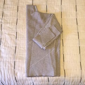 Tan and white sweater half turtleneck